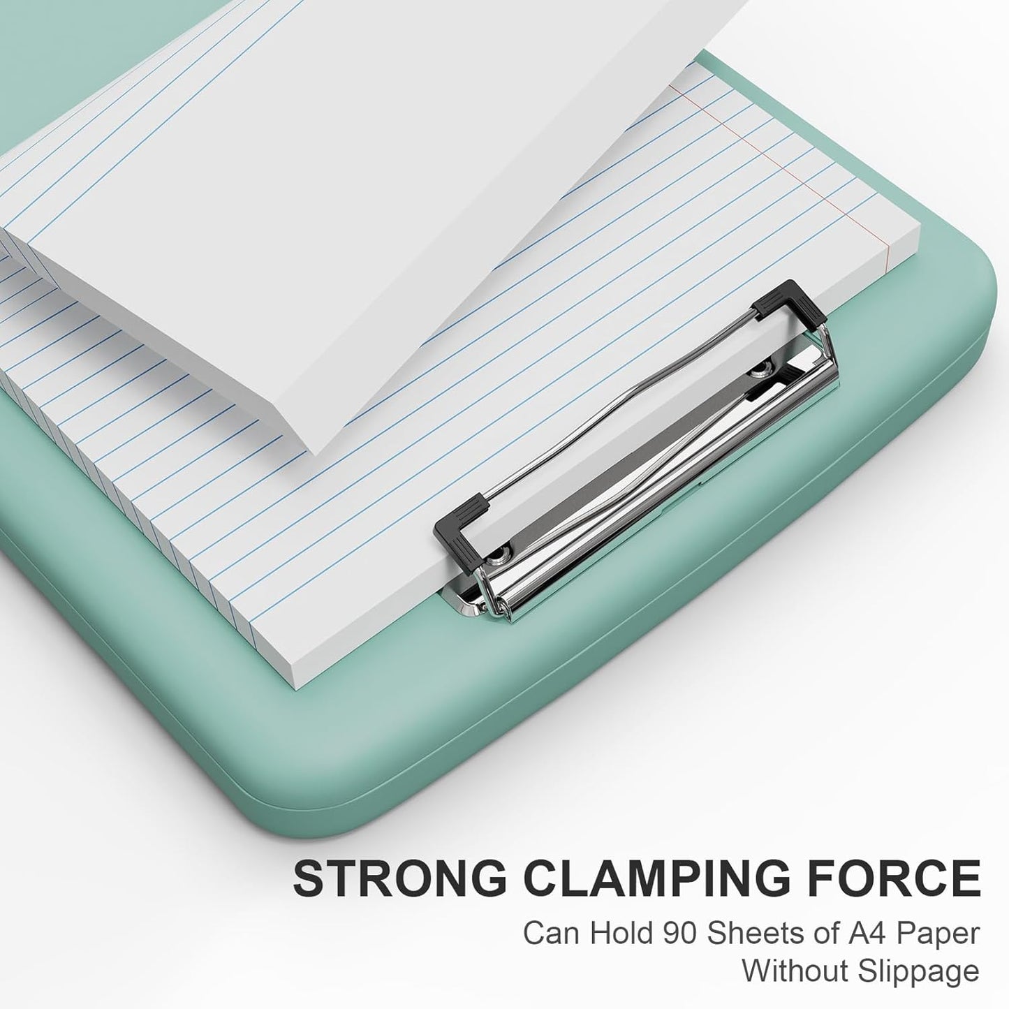 Plastic Clipboard with Storage, 8.5 x 11 Storage Organization Box Side-Opening, Heavy Duty Clip Board with Pen Holder and Paper Folder for Nurses, Teachers, Office & School Supply, Orange