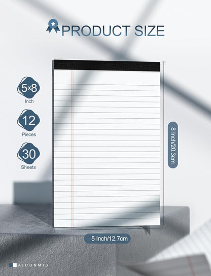 Legal Pads 8.5 x 11 White Note Pads 8.5 x 11 In 2 Pack Notepads 8.5 x 11 Writing Pads of Paper 8.5 x 11 Legal Notepads Wide Ruled White Lined Paper Pads 8.5 x 11 30 Sheets Per Legal Note Pads 8.5 x 11