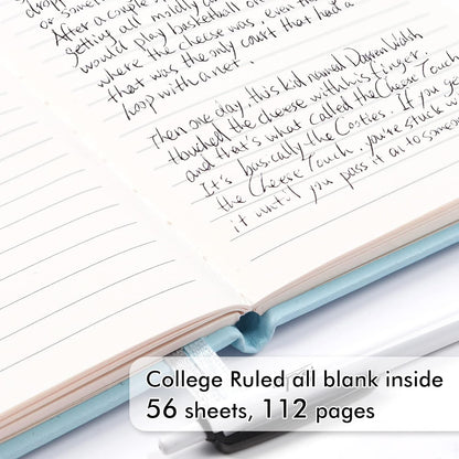 feela 3 Pack Pocket Notebook Journals with 3 Black Pens, A6 Mini Cute Small Journal Notebook Bulk Hardcover College Ruled Notepad with Pen Holder for Office School Supplies, 3.5”x 5.5”, Gray