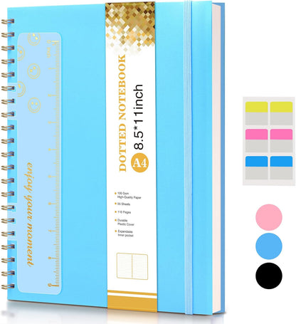 Spiral Notebook Journal 8.5” x 11”, A4 Large Pink Notebooks for Women Men, College Ruled Lined Journal, 100 GSM Paper, Plastic Hardcover Spiral Bound Journals for Work School Note Taking Business