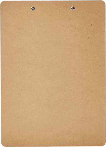 Amazon Basics Hardboard Office Clipboard, Low-Profile, Letter Size, 9" x 12.5", Brown, 6-Pack