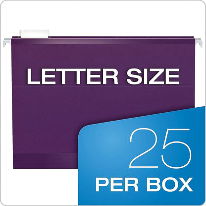 Pendaflex Reinforced Hanging File Folders, Letter Size, Bright Green, 1/5 Cut, 25/BX (4152 1/5 BGR)