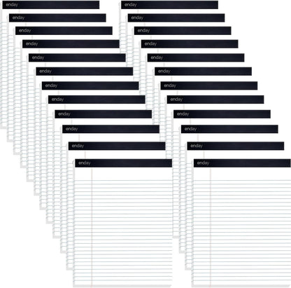 Enday 24 Pack Legal Pads 8.5 x 11 Inch, 50 Sheets per Notepad, White Note Pads, 1200 Sheets Writing Pads with Perforated Pages, White Paper Legal Pad for Work and Note-Taking
