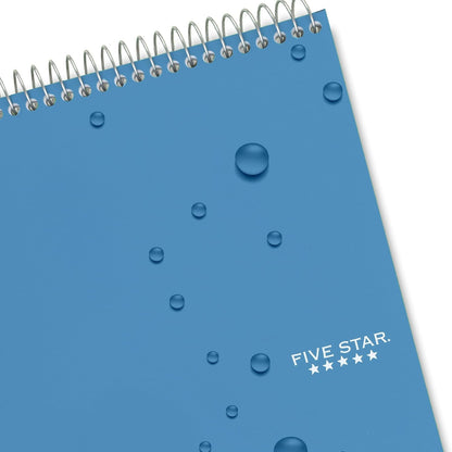 Five Star Top Spiral Notebook + Study App, 1 Subject, College Ruled Notepad, 8-1/2" x 11", 100 Sheets, Fights Ink Bleed, Water Resistant Cover, Seaglass Green (820058C-ECM)