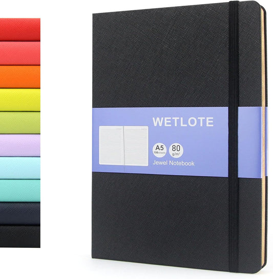 Line Hardcopy Notebook - 5"x8"- Sourced from sustainable and excellent quality paper, minimalist, natural, portable and flexible design, suitable for office, school(red)