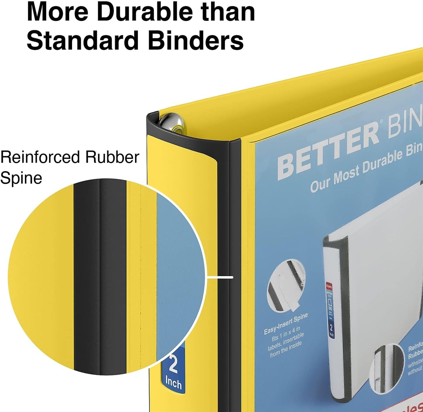 Staples Better Binder 2-Inch D-Ring View Binder, Reinforced Spine, Holds Up to 540 Sheets, Teal, for Office & School
