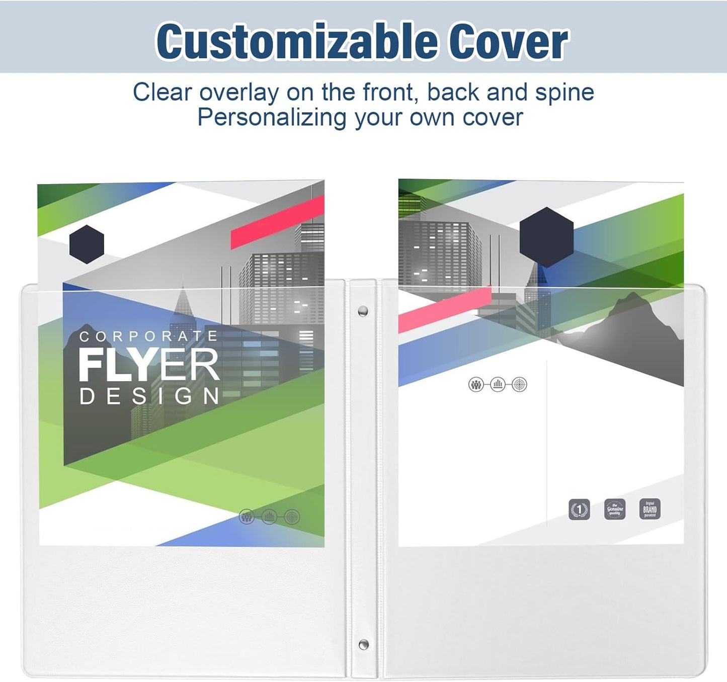 1-Inch 3-Ring-Binder with Pockets - Bundle 12 Packs, 1'' Round Binders Holds 200 Sheets US Letter Size 8.5'' x 11'' - White Binders for Home, Office, and Back to School (1'' - 12 Packs)