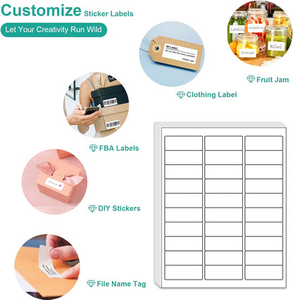 MFLABEL Half Sheet Shipping Labels - 200 Self Adhesive Sticker Sheets for Laser & Inkjet Printers, Waterproof & Smudge-Free, with 12 Free Fragile Labels for Packaging, Shipping and Crafting - Colors B