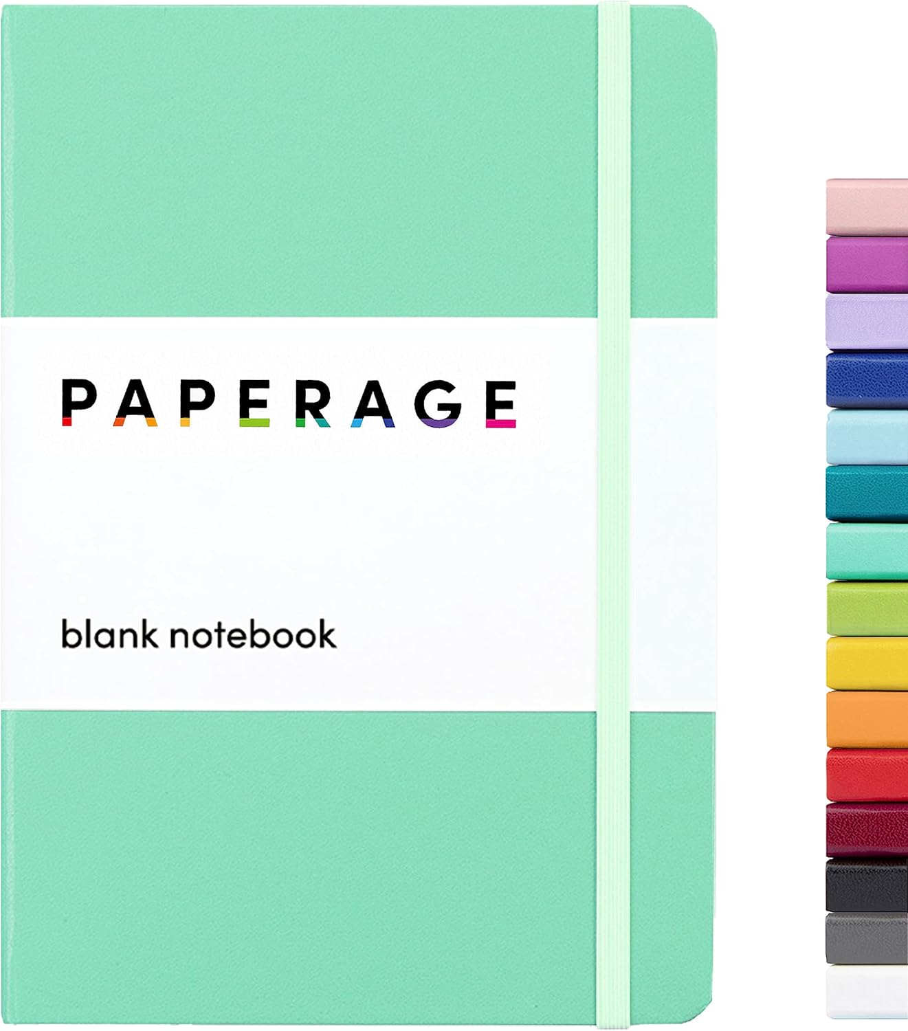 PAPERAGE Lined Journal Notebook, (Black), 160 Pages, Medium 5.6 in x 8 in - 100 GSM Thick Paper – Hardcover Journaling Notebook for Work, School & Note Taking