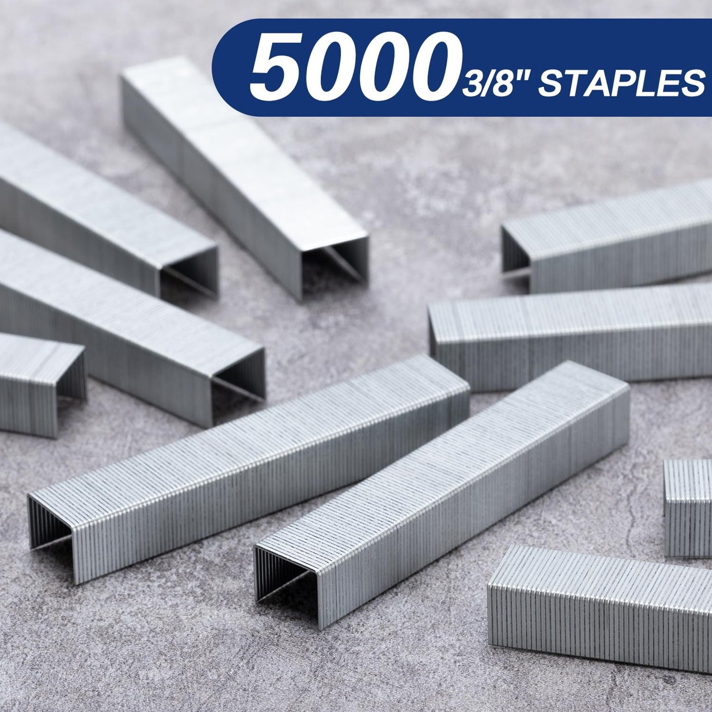 Deli Staples, 10000 Staples, Standard Staple for Desktop Staplers, 1/4'' Length, 210/Strip, 2 Boxes of 5000 Each