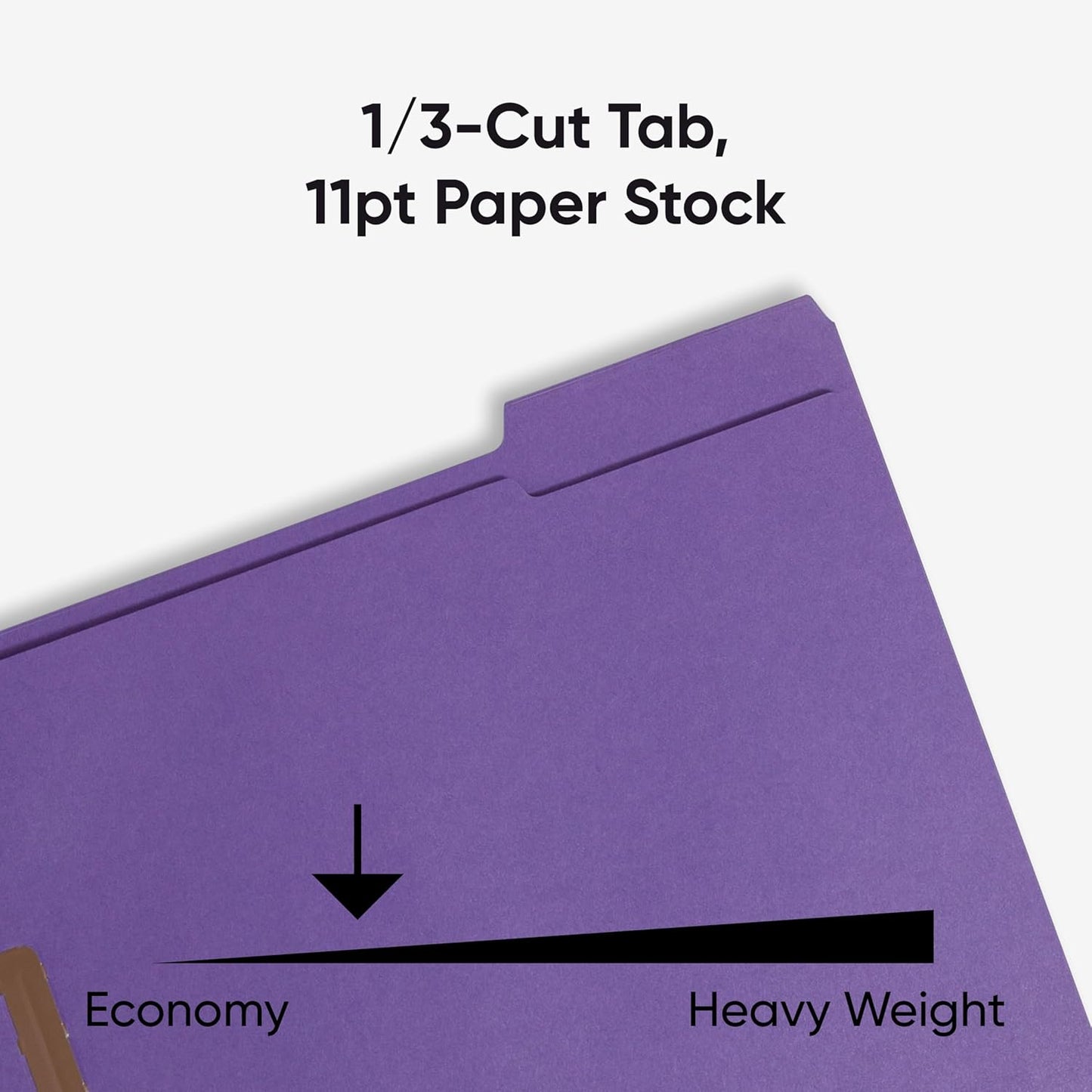 Smead Fastener File Folders, Reinforced 1/3-Cut Tabs, 2 Fasteners, Letter Size, Blue, 50 per Box (12040)