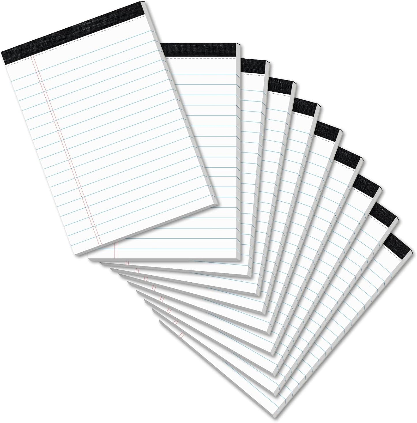Note Pads 5x8, Narrow Ruled Legal Pad, Multicolor Small Notepads, 30 Sheet/notepad, 8 Pack Colored Legal Pads, Pink Legal Pad, Purple Notepad, Perforated Lined Note Pads for Study, Office, To-Do Lists