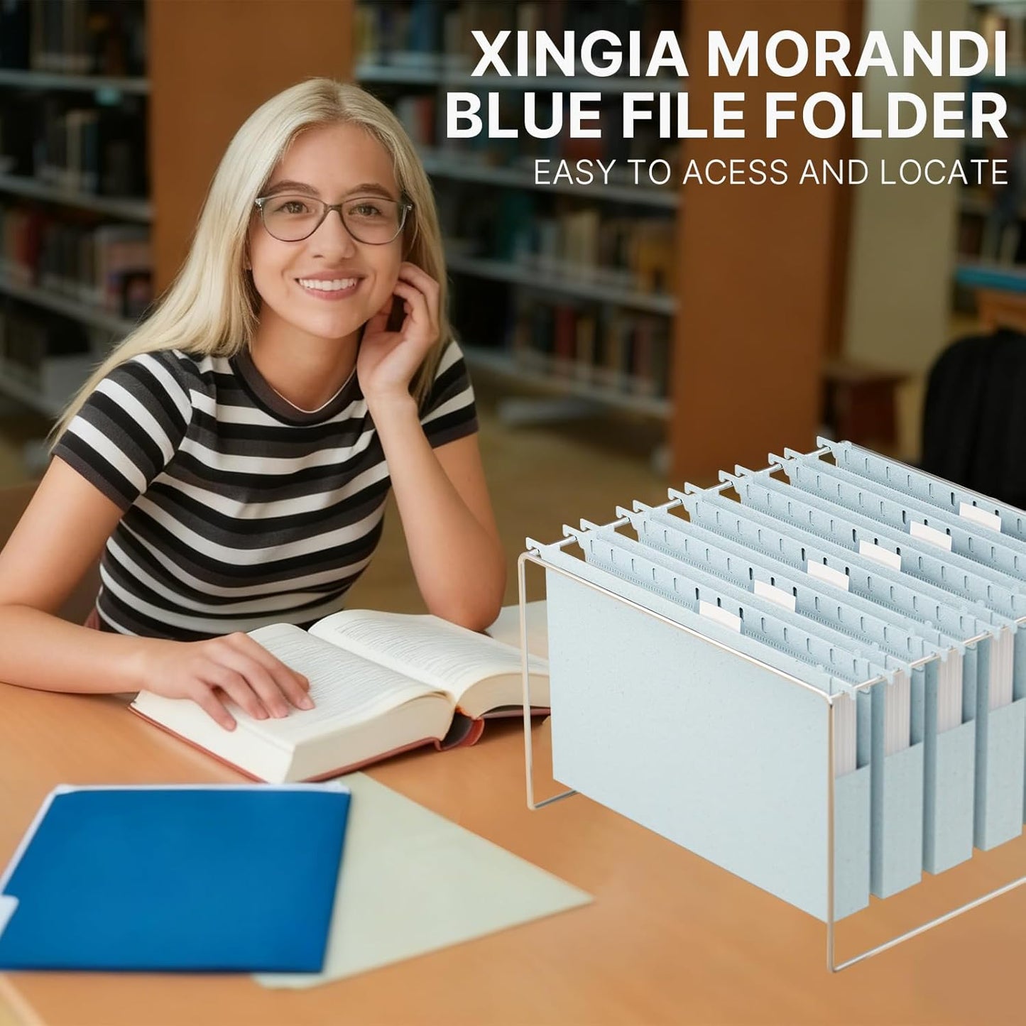 XINGIA Legal Size Hanging File Folders Extra Capacity,1'' Expansion Hanging Folders for Filing Cabinet,12 Pack Wheat Straw File Folders Hanging with Tabs,Pastel Hanging File Organizer for Office