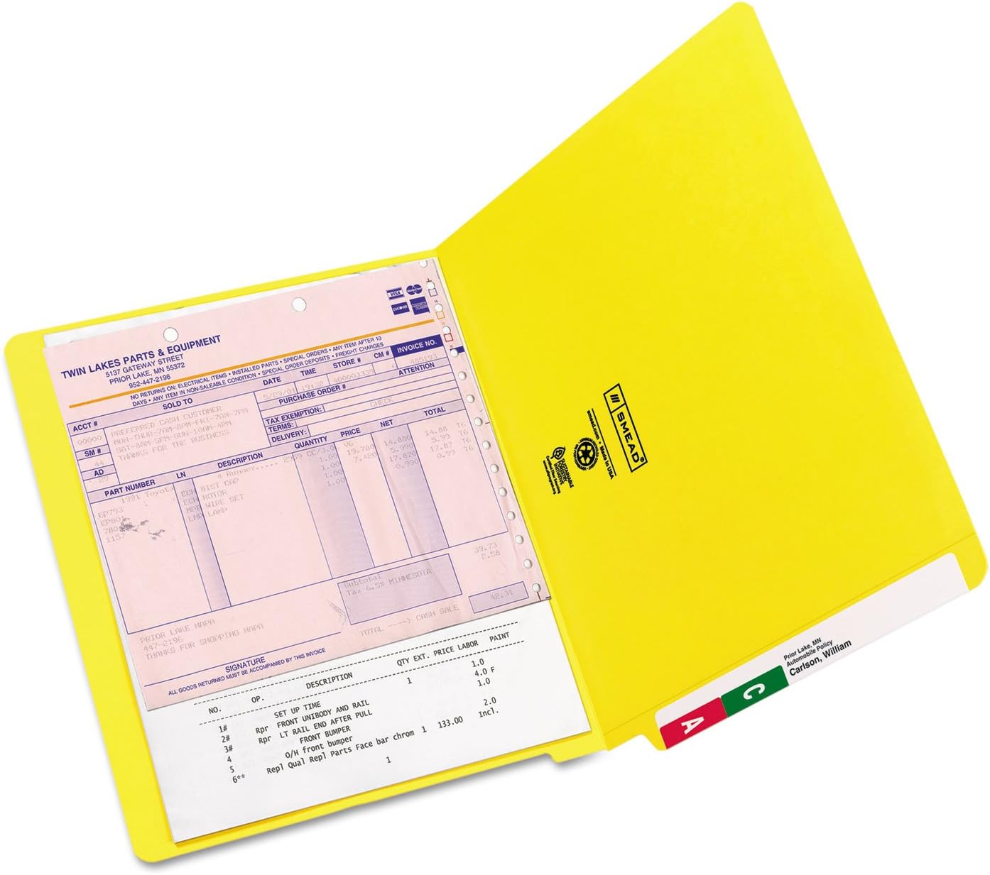 Smead End Tab File Folder, Shelf-Master Reinforced Straight-Cut Tab, Letter Size, Green, 100 per Box (25110)
