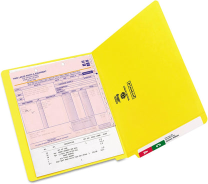 Smead End Tab File Folder, Shelf-Master Reinforced Straight-Cut Tab, Letter Size, Green, 100 per Box (25110)