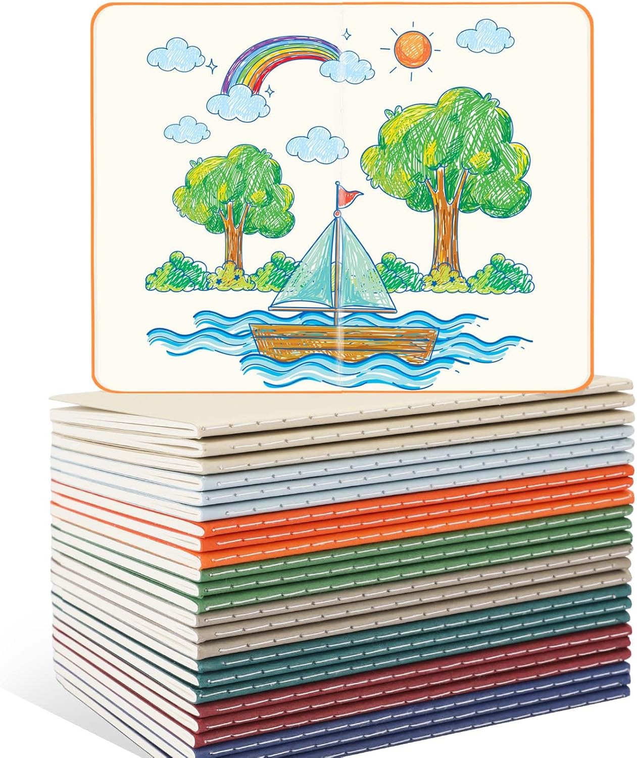 Oucaru 48PCS Pocket Notebook, 3.5" x 5.5", 8 Color, 52 Pages Blank Notebook Mini Notebook Journal, Small Notebook Memo Notepad for Students, Traveler, School Supplies