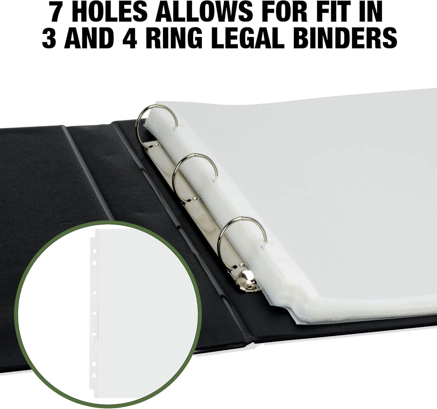 Samsill Sheet Protectors, 8.5 x 14 Inch Document Protectors for Legal Binder, Heavyweight, Clear, Legal Size, Top Loading, Acid Free, 30 Pack