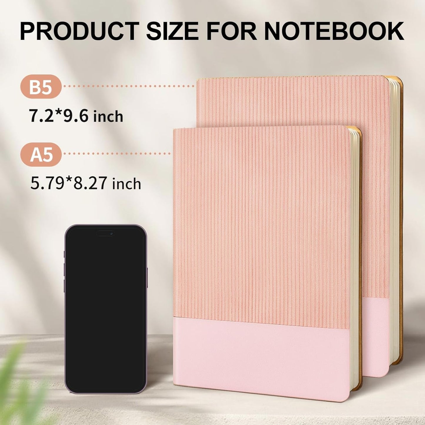Lined Journal Notebook for Work College Ruled Note Book 5.79"x8.27"A5 PU Leather Daily Journaling 216 Pages for Women Men Writing Home School Supplies Business (Dark Green)