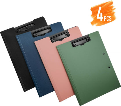 souG 2 PCS Clipboard Foldable,360°Cover Folder Clipboard Plastic Clipboards with Double Low Profile Clip,File Folder Storag Clipboards for A3 A4 Paper, Clip Boards for Office School Supplies(Pink)
