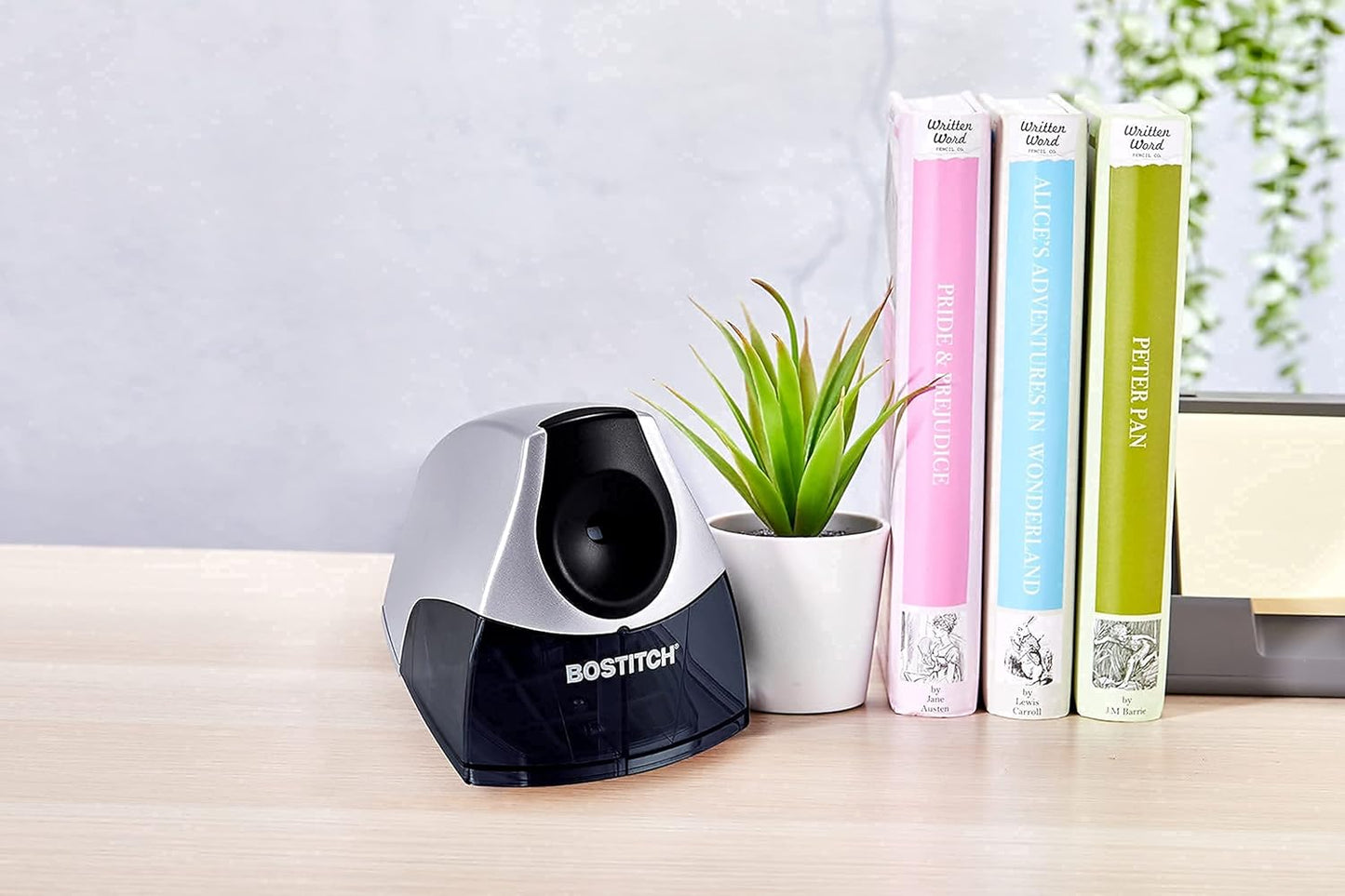 Bostitch Office Electric Pencil Sharpener for Classroom & Desk Use, Heavy-Duty Stall-Free Motor, High-Capacity Shavings Tray, Black