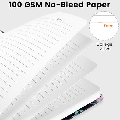 CICPAP Lined Spiral Journal Notebook, A5 College Ruled Notebook for Journaling, Note-Taking, and Daily Planning, Durable Hardcover with an Elegant Design, Purple