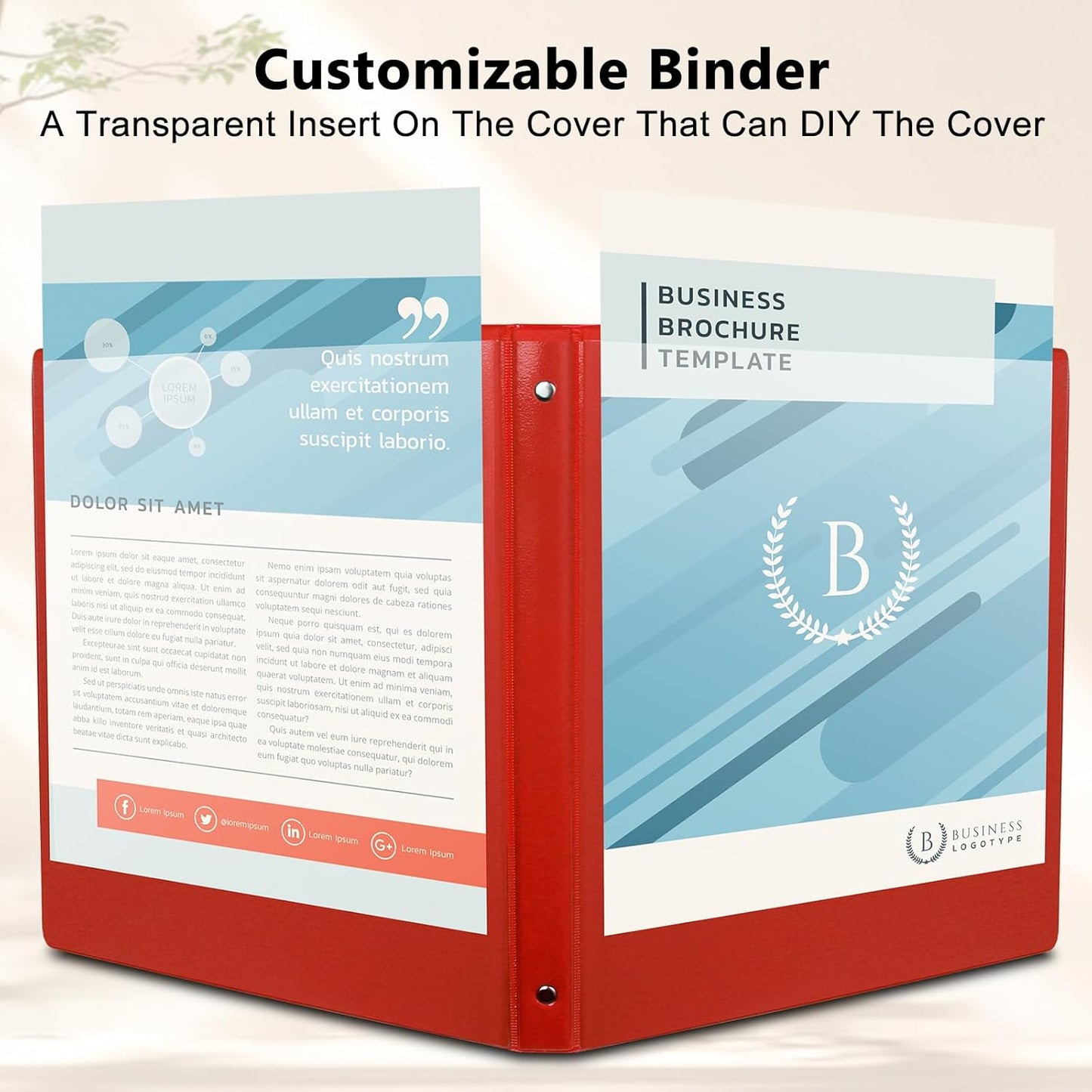 CIXILDTS 1-Inch Round Ring Binders, Standard 3 Ring Binder Fit Letter Size Paper, Presentation View Binders, 6 Packs, Assorted