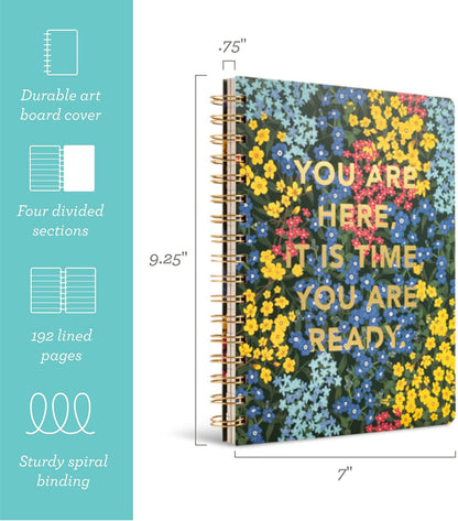 Compendium Spiral Notebook – Expect the Best Things to Happen Today – A Designer Spiral Notebook with 192 Lined Pages, College Ruled, 7.0" W x 9.25" H
