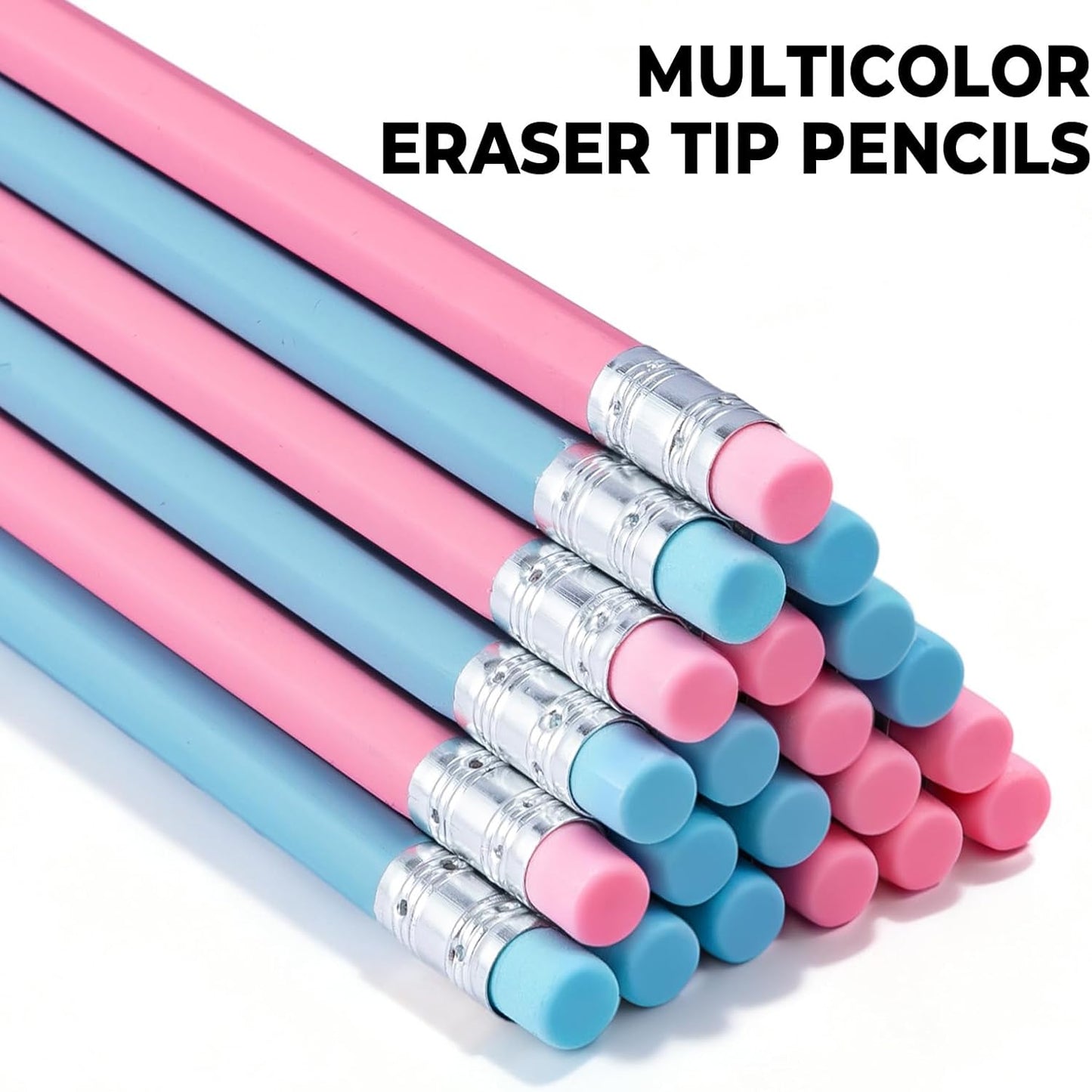 M&G Daily Series 24 Pack HB Pencils, Pre-Sharpened Hexagonal Wood-Cased Pencils with Erasers, 4 Color Barrels, Includes 2 Mini Sharpeners for Writing Drawing and School Office Supplies