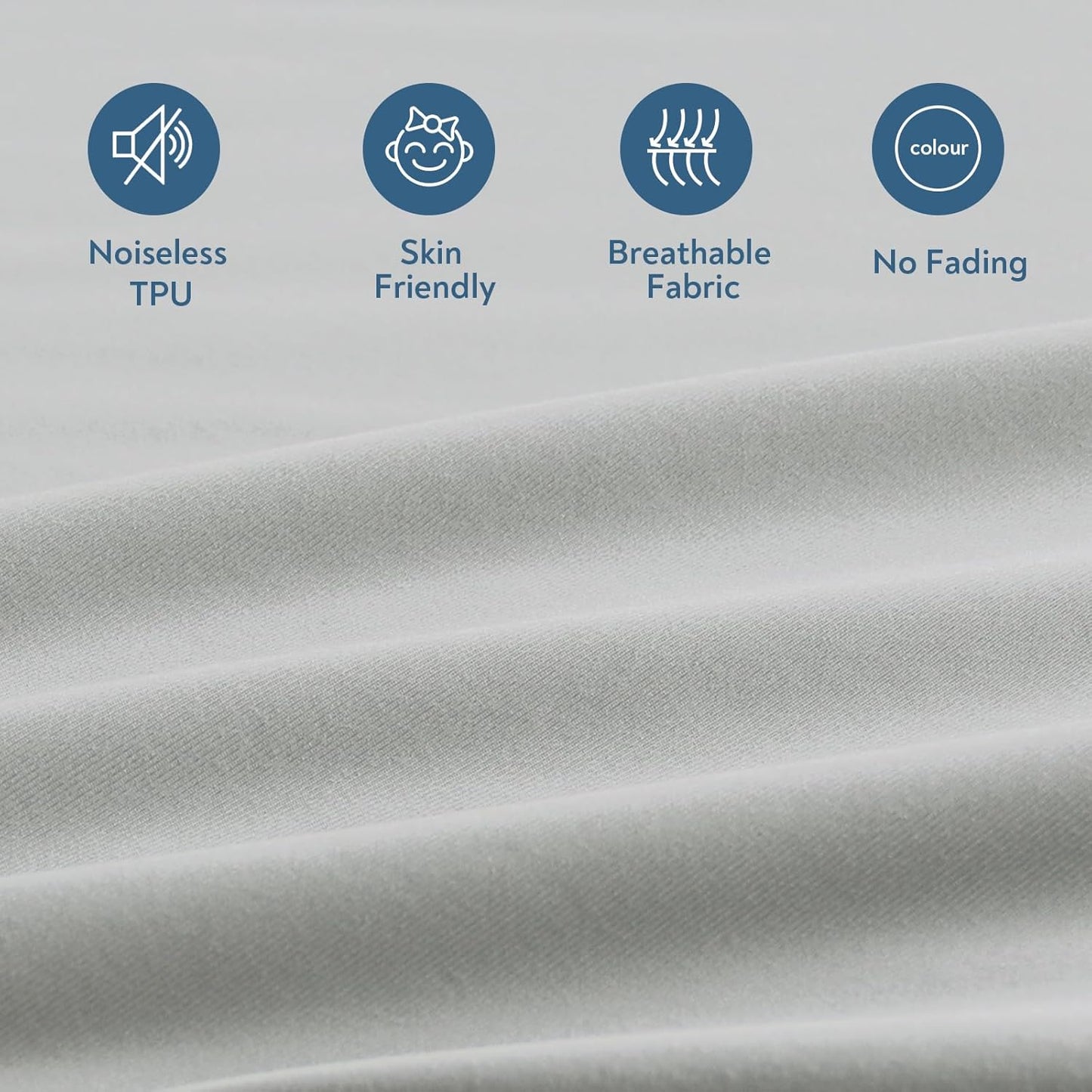 Magik & Kover Twin Mattress Protector Waterproof Cover 2 Pack, Waterproof Bed Twin Fitted Sheet Only, Machine Washable Deep Pocket Single Size Mattress Cover for Kids with Elastic Rubber Band, Grey