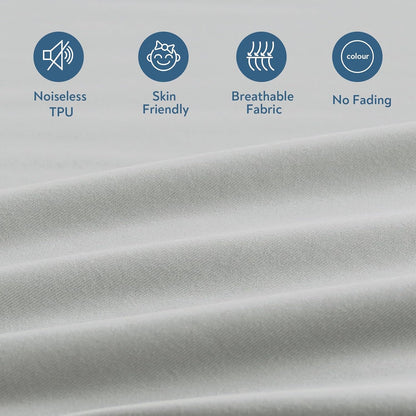 Magik & Kover Twin Mattress Protector Waterproof Cover 2 Pack, Waterproof Bed Twin Fitted Sheet Only, Machine Washable Deep Pocket Single Size Mattress Cover for Kids with Elastic Rubber Band, Grey