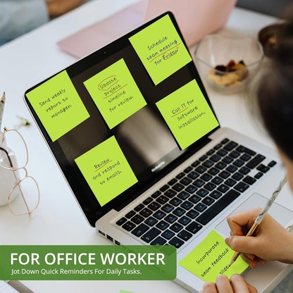 Sticky Notes, 36 Pads, 3x3 Inches Self-Stick Note Pads, Perfect for Office, Study, and Daily Life Organization - Bright