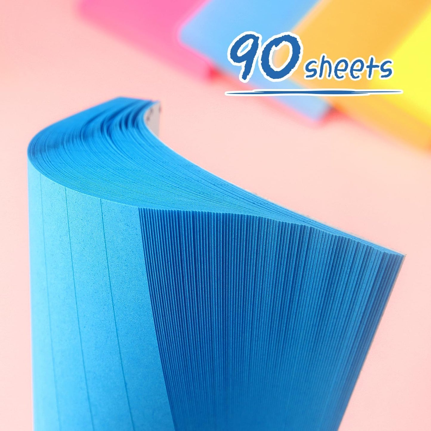 Lined Sticky Notes 3x3 Sticky Notes with Lines Self-Stick Notes Bright Color 4 Pads 90 Sheets/Pad (Pastel)