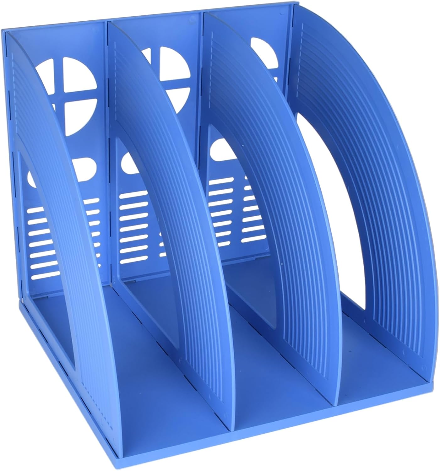 SAYEEC 2Pcs Magazine Holder Plastic File Sorter Binder Holder for Desk Folder Organizer Stand Book Shelf Dividers Vertical Filling Storage Rack Desktop Bookshelf Display Box for Office School (Black)
