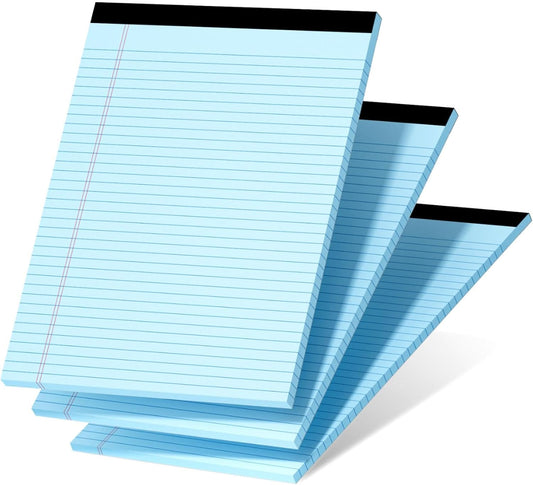 3 Pcs Legal Pads 8.5 x 11 Colored Note Pads 8.5 x 11 Notepad Total 75 Sheets, Micro Perforated Writing Pads Lined Paper College Ruled Pad of Paper Notebook To-Do List for School & Office Supplies