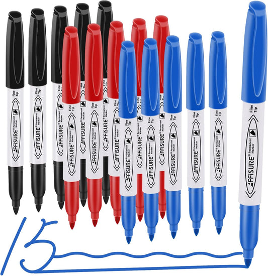 Permanent Markers, Ultra Fine Point,Black,100 Count, 0.4mm, Fine tippermanent marker set, quick dry,waterproof, fading resists, durable,marks on paper, glass, ceramic, plasticwood, rock, metal