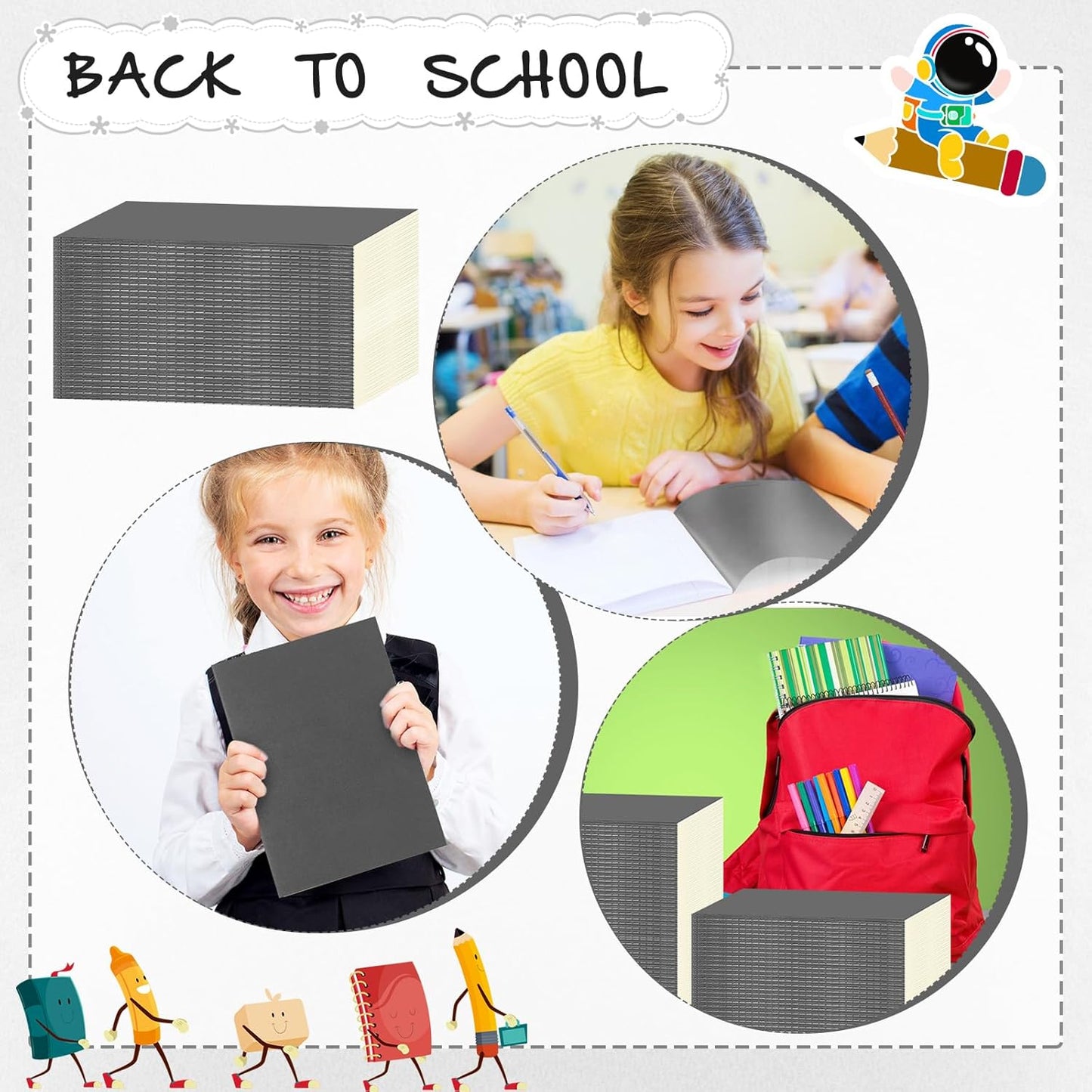 Handepo 100 Pack A5 Composition Notebooks 72 Pages/36 Sheets Ruled Lined Composition Kraft Notebooks Bulk Soft Cover Journals Travel Memo for Students Classroom Office Supplies(a5, Colourful)