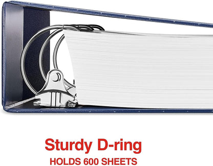 Staples Standard 2-Inch 3-Ring View Binder, Holds Up to 450 Sheets, Orange, Durable Binder for Office & School