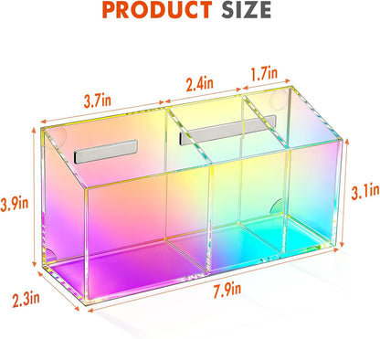 Magnetic Dry Erase Marker Holder, Acrylic Magnet Pen Holder for Whiteboard, Refrigerator, Magnetic Fridge Organizer for Office, Classroom, Whiteboard Maker Holder, Locker Organizer
