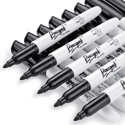LAZGOL Dry Erase Markers Bulk, 96 Pack Fine Point Tip Black Dry Erase Markers, Low Odor Whiteboard Markers for Back to School, Office, Home, Work On White board & Calendar, Refrigerator.