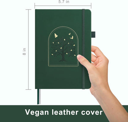 &And Per Se Lined Journal Notebook, 160 Pages, A5 5.7 x 8 inches College Ruled Thick Paper Notebook Journals for Writing, Hardcover Notebooks for Women Men Office School (1 Pack, Green) - Colors A