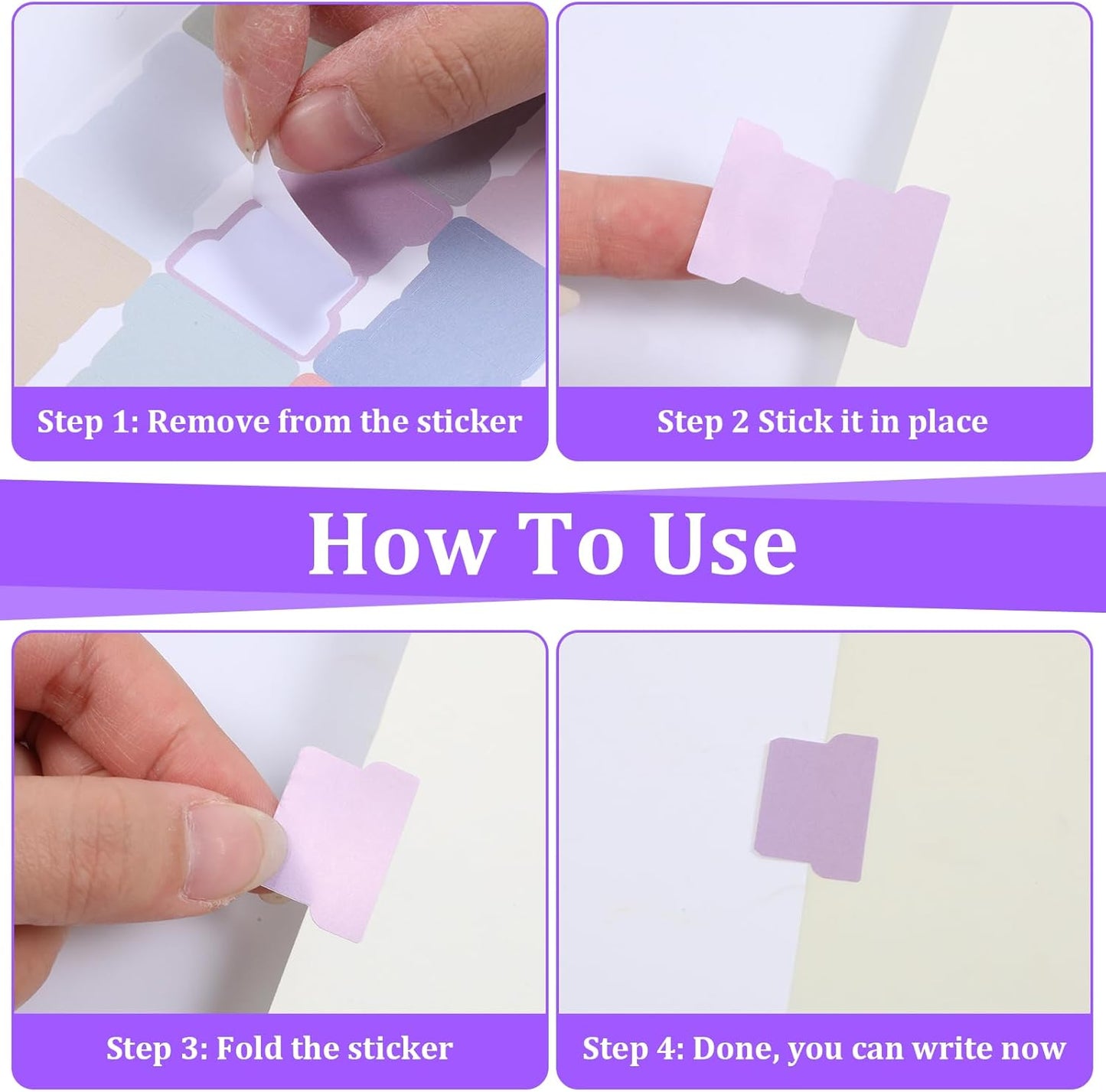 192 Pcs Sticky Index Tabs, 24 Colors Writable Page Markers Tabs Blank Monthly Tab Double Sided Book Sticky Notes Flags Self Adhesive Planner Stickers for Labeling Classifying Planning