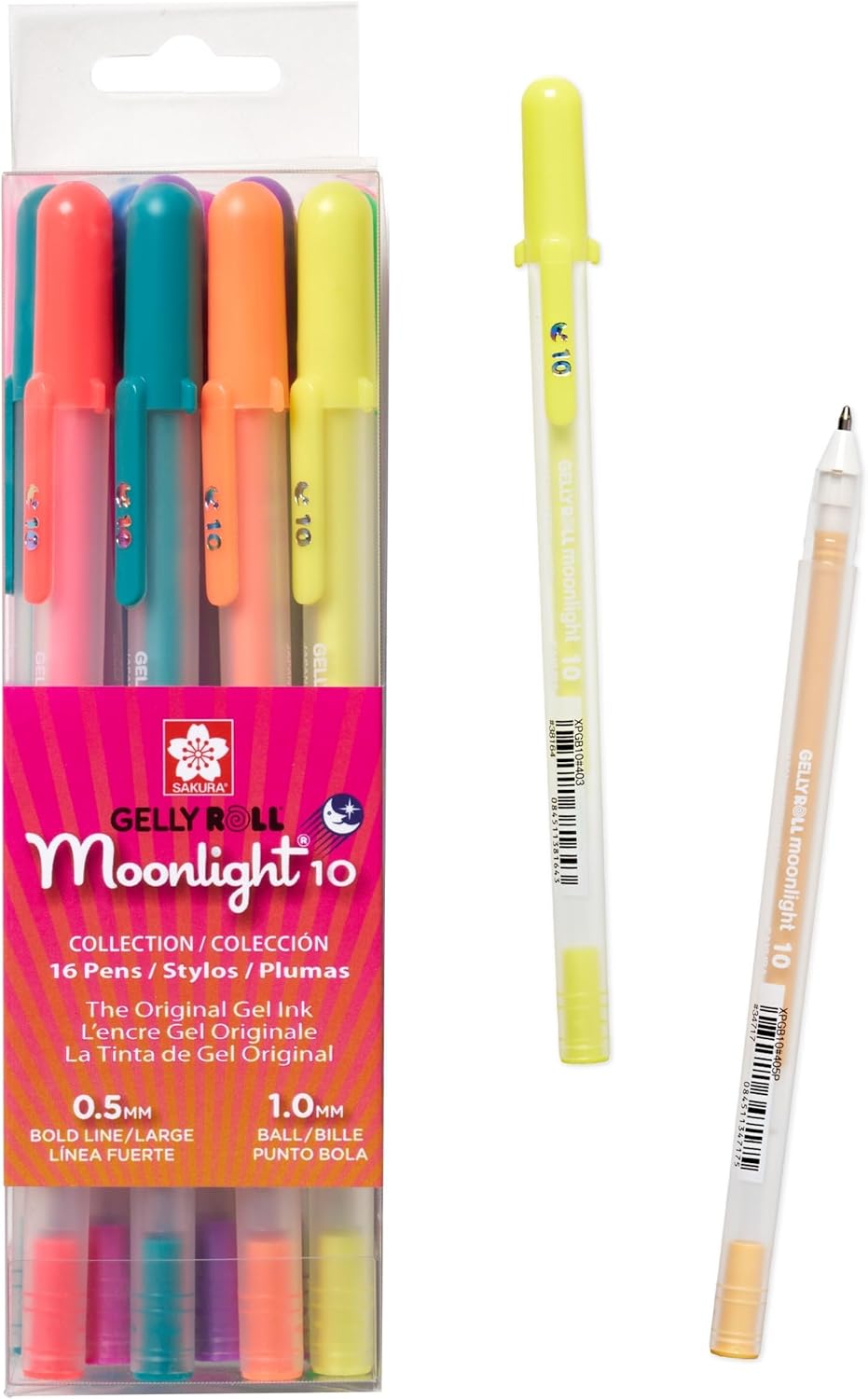 SAKURA Gelly Roll Moonlight Gel Pen Set, Bold Tip, Opaque Colors, 10 PK 38176