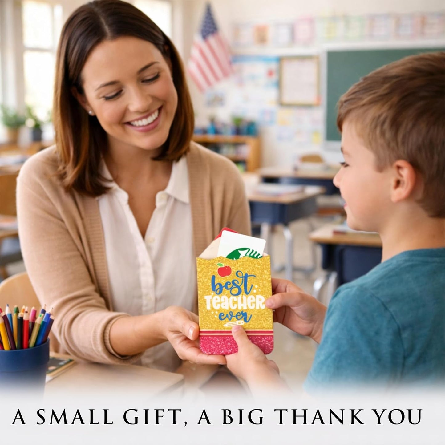Wooden Cute Pencil Gift Card Holder 3.36x6 inches, Graduation Cash Holder for Class of 2026, Teacher Appreciation Gifts, Creative Money Gift Idea for Students, Teacher Gift, Teacher Appreciation Gifts