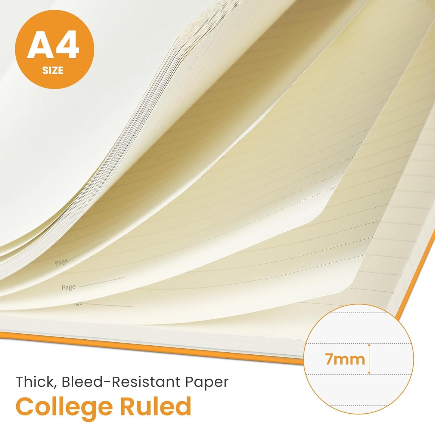 Taja Spiral Lined Notebook, 8.5"x11" Notebooks for Work, Large A4 Journal for Women & Men, College Ruled Journaling Notebook for Writing, Plastic Cover Spiral Journal, Green