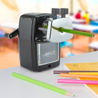 Rapesco 64 Desk Top Pencil Sharpener, Black (R64000B2)