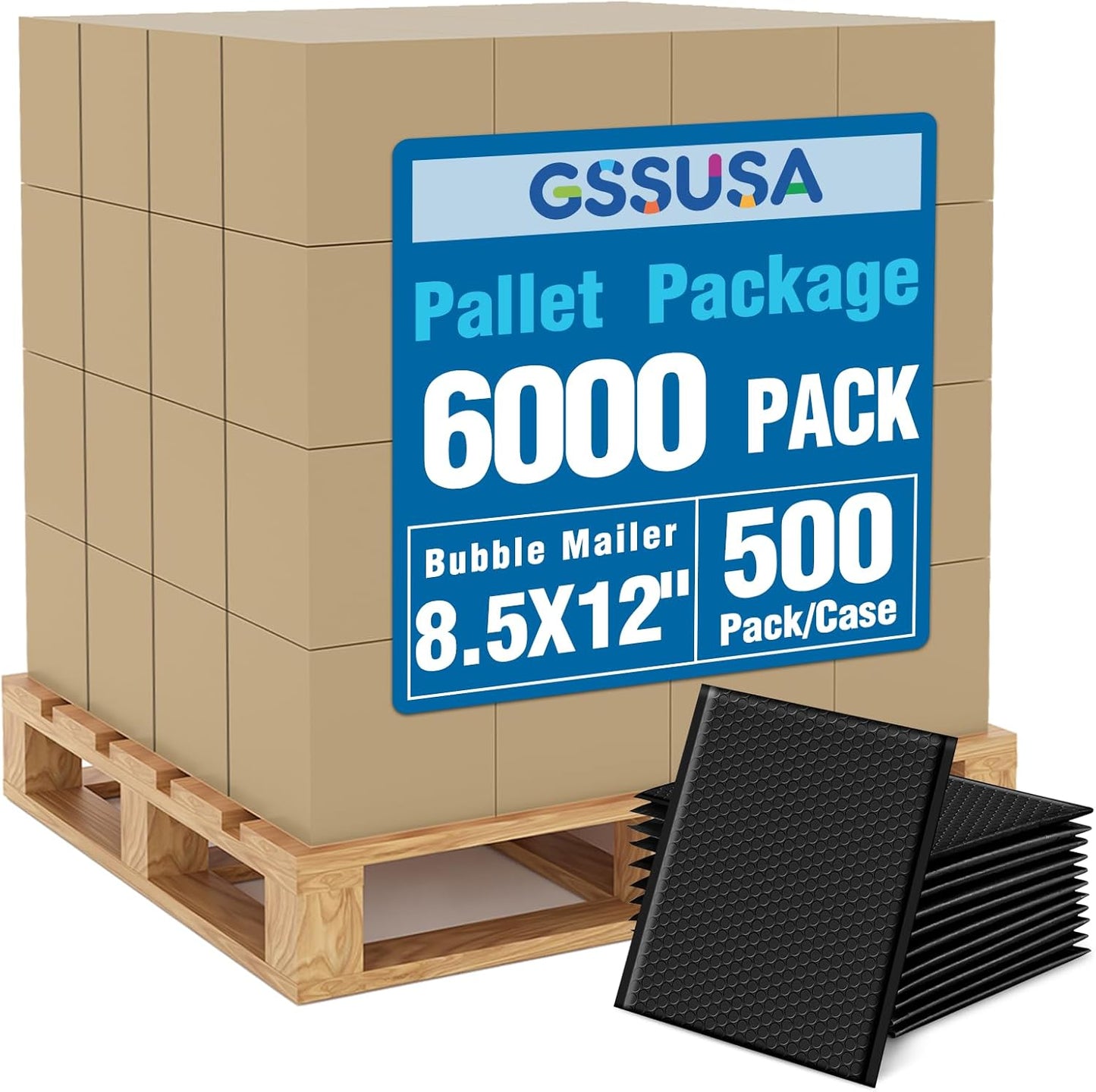 GSSUSA Black Bubble Mailers 4x8 Inches 50 Pack, Usable Size 4X7" Bubble Envelopes for Small Business, Padded Envelope, Shipping Mailers, Packaging Bags, Mailing Envelopes, Shipping Supplies