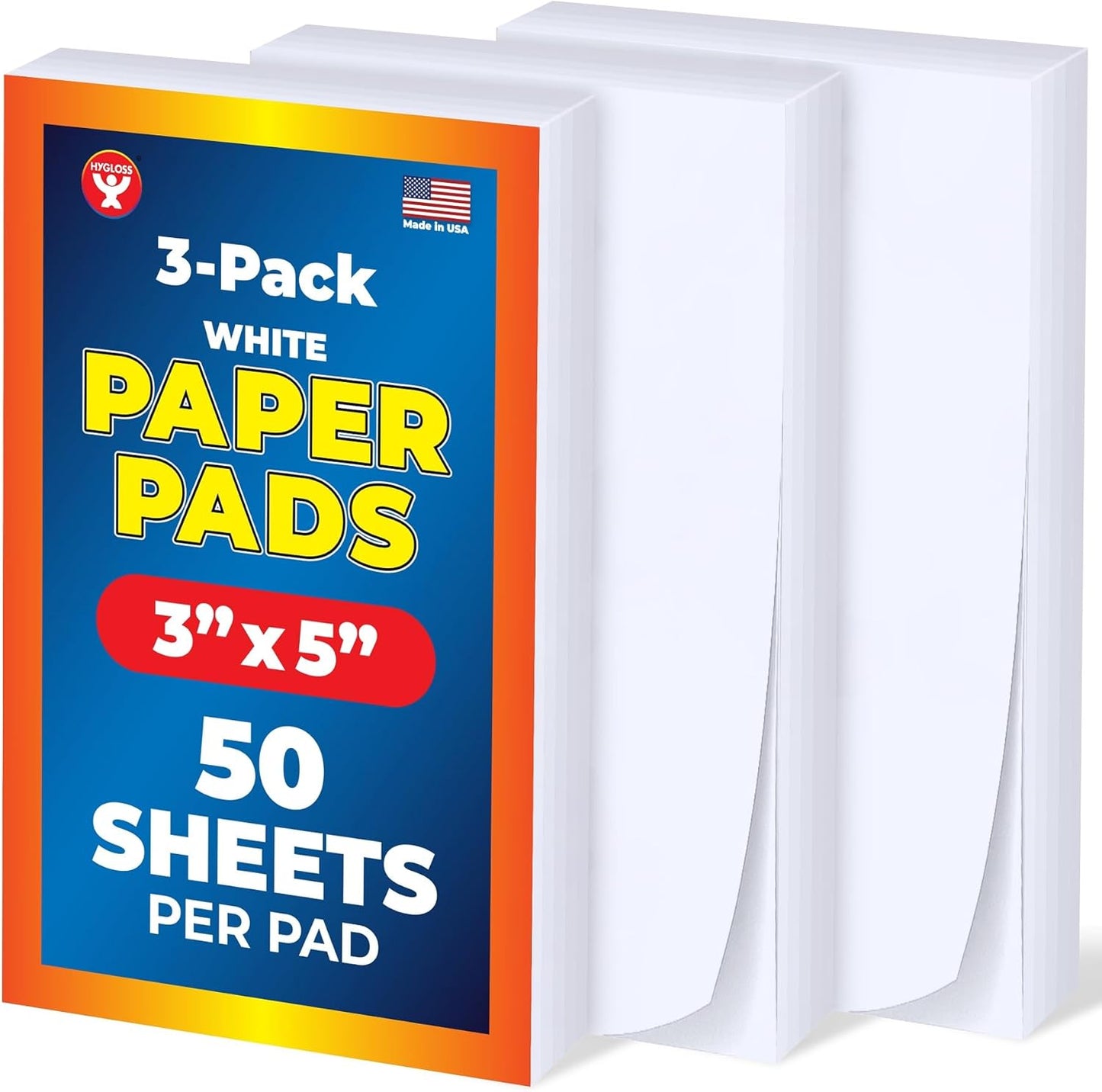 Hygloss Note Paper Cube - 3" Square Non-Sticky Memo Pad - 500 Sheets in White Color - Note Cubes - Perfect for Office & School Supplies - Not Sticky
