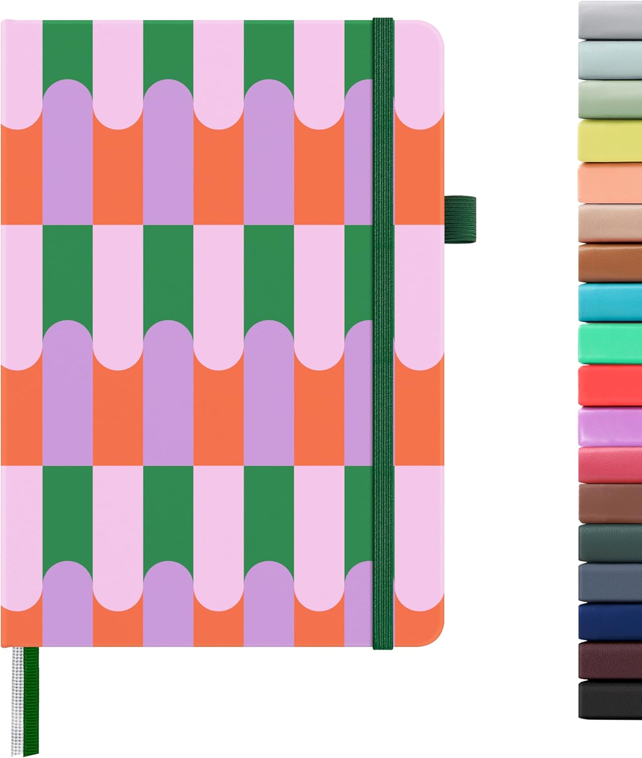 &And Per Se Lined Journal Notebook, 160 Pages, A5 5.7 x 8 inches College Ruled Thick Paper Notebook Journals for Writing, Hardcover Notebooks for Women Men Office School (1 Pack, Green) - Colors A