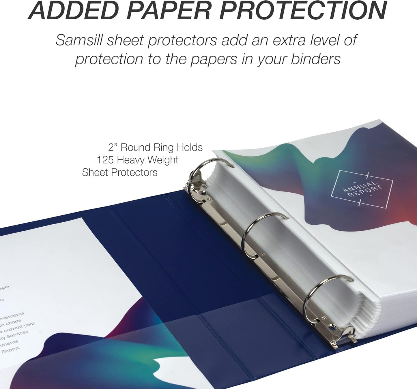Samsill 1.5 Inch 3 Ring Binders, Economy Round Ring, Clear View Cover, 325 Sheet Capacity - for School, Home, Office - White, 4 Pack