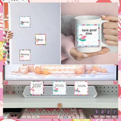 Inspirational Sticky Notes Gifts - 9 Pack Funny Positive Quotes Notepads 3x3 Inches, Fun Motivational Self-Adhesive Memo Pads Office Study Supplies for Friends Coworkers (450 Sheets)
